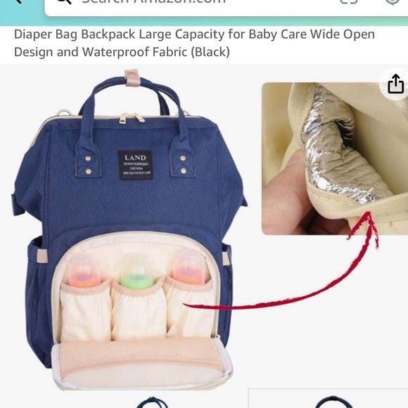 Stylish Unisex Diaper Organizing Bag by Land - Picture 14 of 15